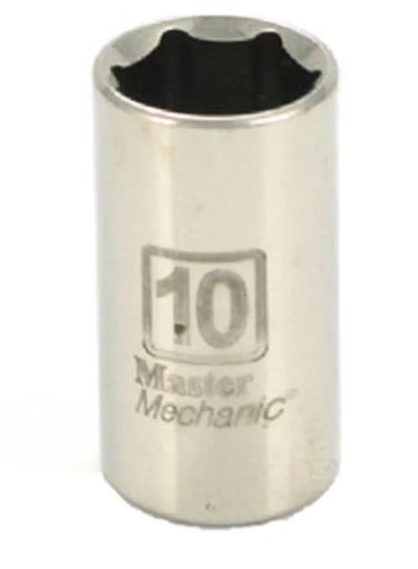 Master Mechanic Metric Shallow Socket, 6-Point 1/4 In. Drive