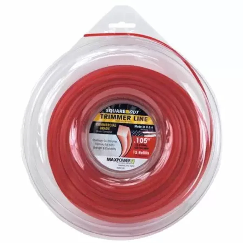Maxpower .105" X 180' Red Square one Trimmer Line