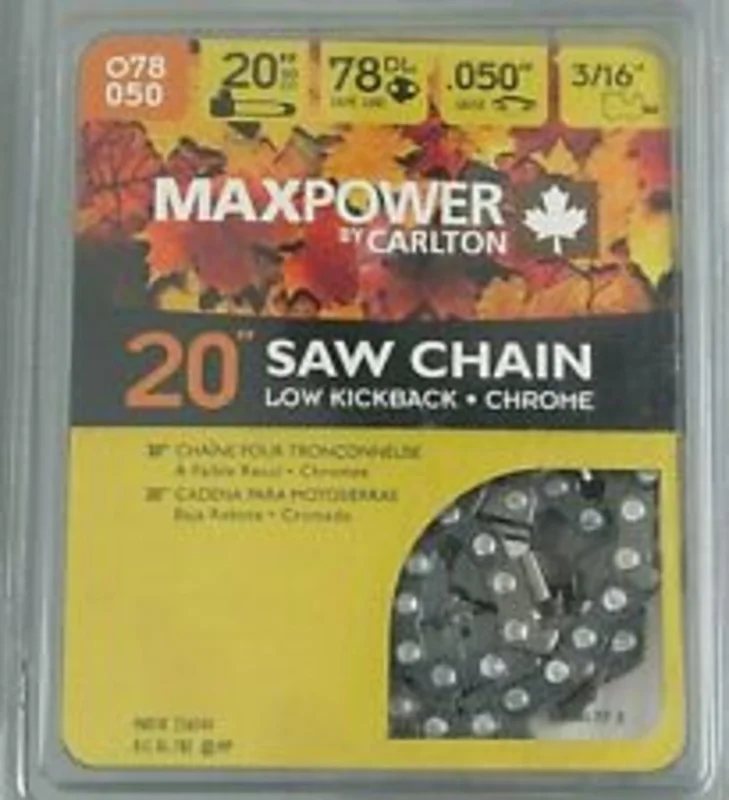 MaxPower 20" 78 DL .050 Gauge 3/16" LOW-KICKBACK Replacement Saw Chain