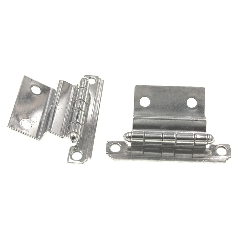 National Mfg. Chrome 3/8" Inset Art Deco Face Cabinet Hinges 2 Pack V460D-26