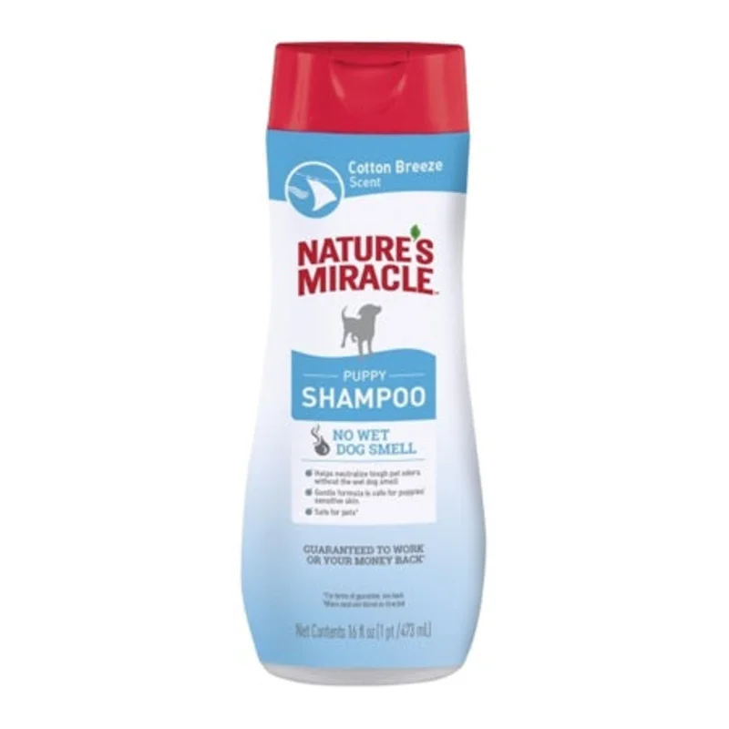 Natures Miracle Puppy Shampoo - Cotton Breeze Scent , 16 Ounces, Cotton Breeze Scent