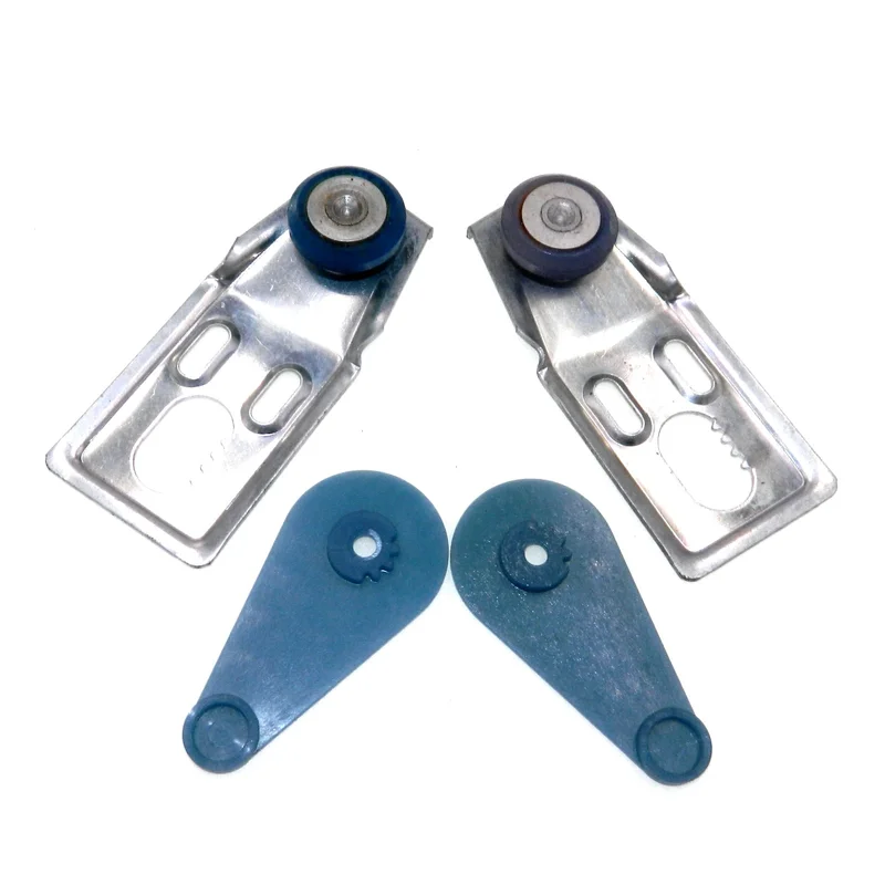 One Pair Vintage Washington Steel Adjustable Bypass Closet Door Hangers BJ673