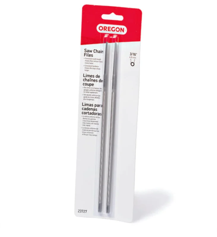 Oregon 3/16 in. Round Saw Chain Files (2-Pack) for Sharpening 0.325 in. Pitch Saw Chain 23727