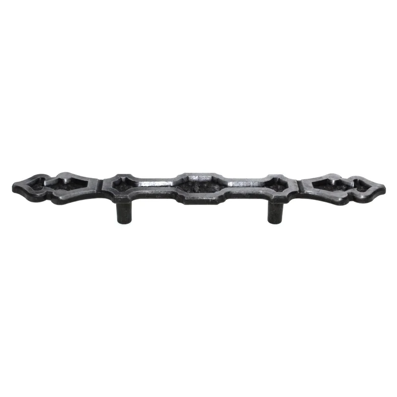 Ornamental Spanish Style Cabinet Bar Pull 3" Ctr Swedish Iron 998-SI