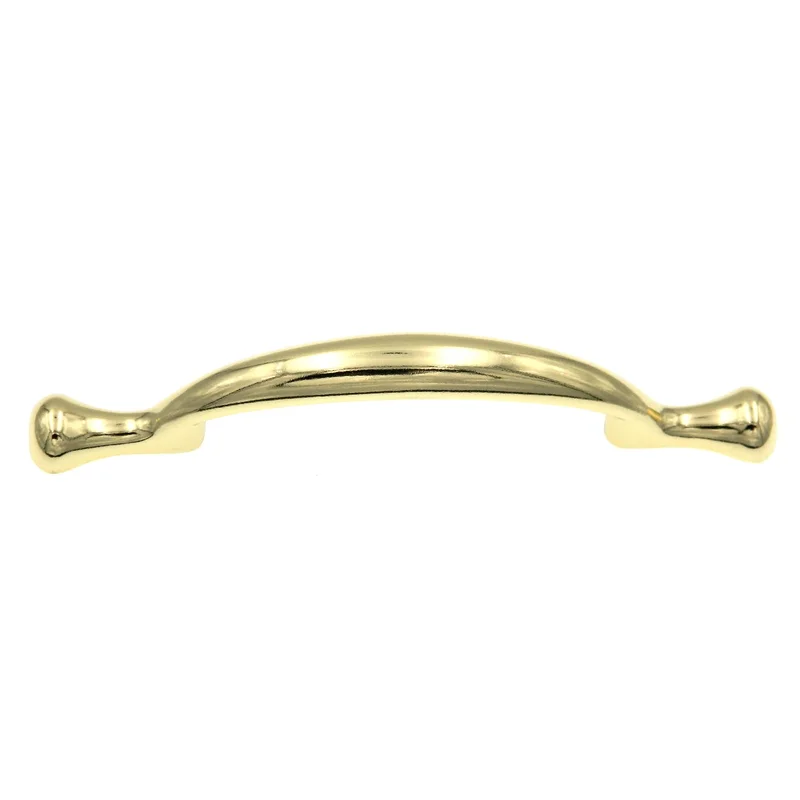 P14174-3 Polished Brass 3"cc Arch Cabinet Handle Pulls Belwith's Conquest