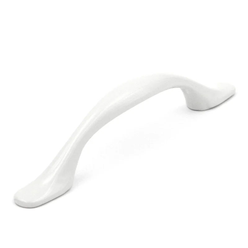 P333-24 White Frosted Deco 3"cc Cabinet Handles Pulls Belwith Hickory's Eclipse