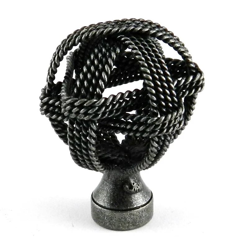 Pack of 10 Antique Pewter 1 1/4" Rope Loops Western Cabinet Knob Laurey