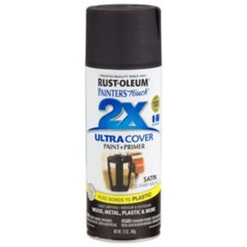 Painter's Touch 2X Spray Paint, Satin Dark Walnut, 12-oz.