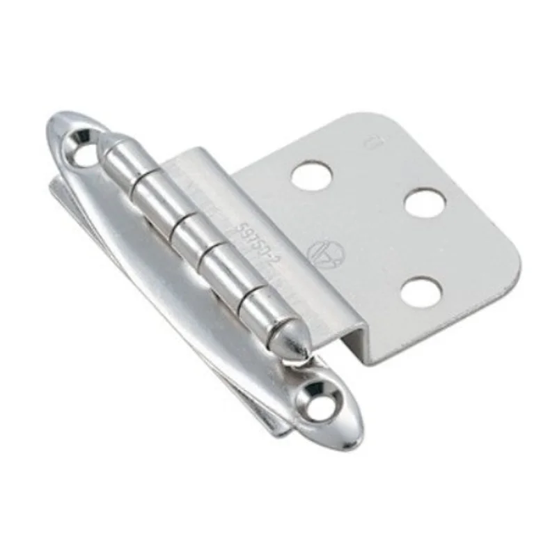 Pair Amerock 3/8" Inset Hinge Polished Chrome Face Mount Free Swing BPR341726
