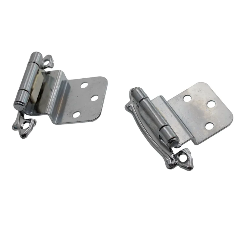 Pair Amerock 3/8" Inset Hinges Self-Closing Polished Chrome BP7328-26