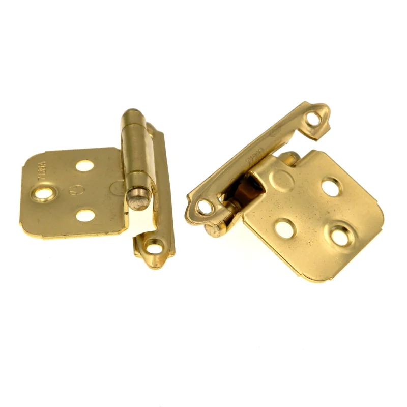 Pair Amerock BPR34293 Polished Brass Variable Overlay Self-Closing Hinges