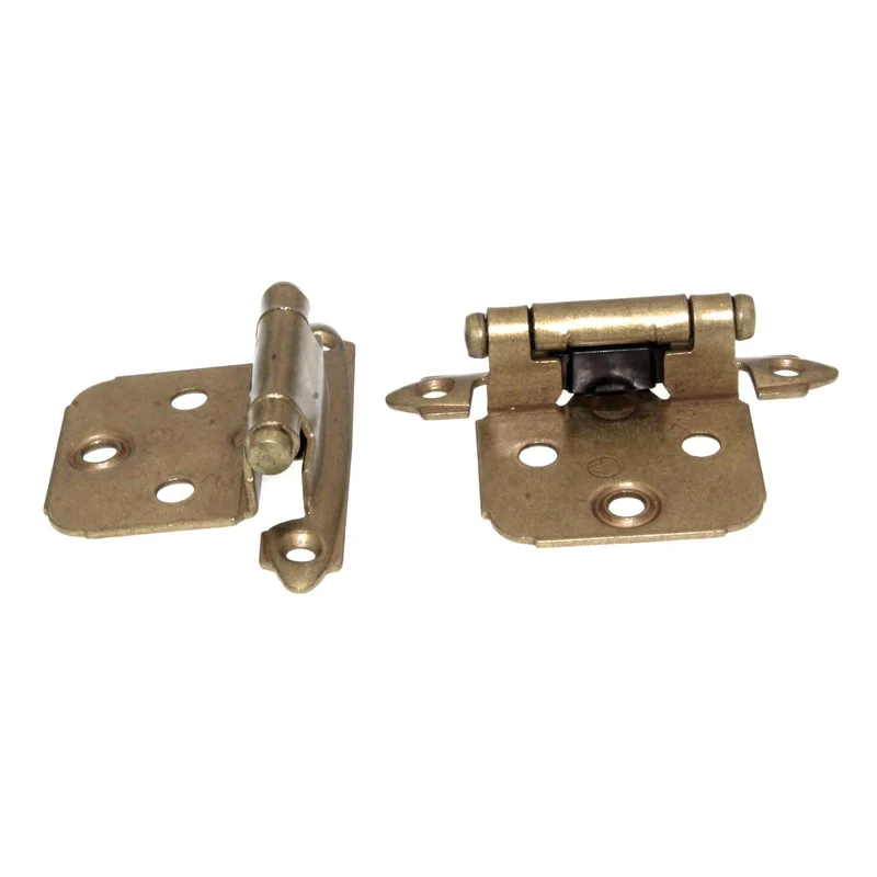 Pair Amerock BPR3429BB Burnished Brass Variable Overlay Cabinet Hinges