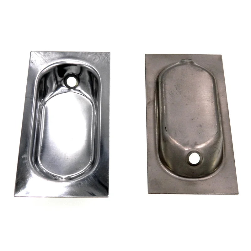 Pair Amerock Chrome 3 1/16" Flush Sliding Door Recessed Pulls AO2214-26