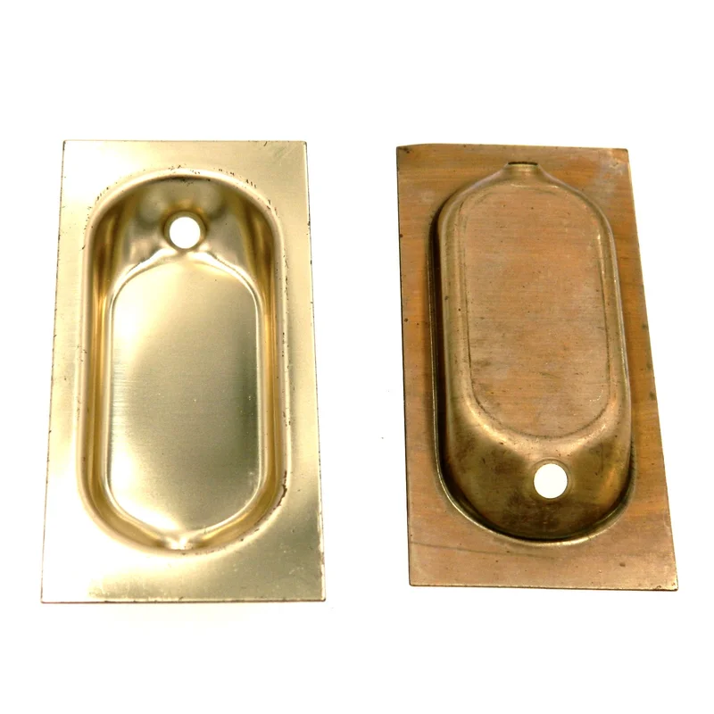 Pair Amerock Chrome 3 1/16" Flush Sliding Door Recessed Pulls AO2214-3