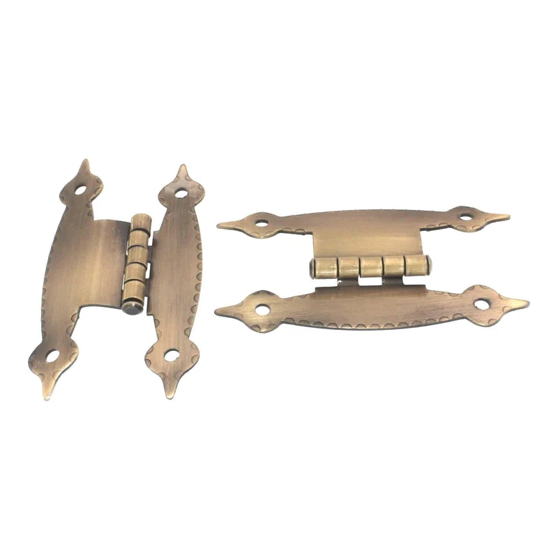 Pair Amerock Colonial Antique Brass 3/8" Offset "H" Hinges 486ABS