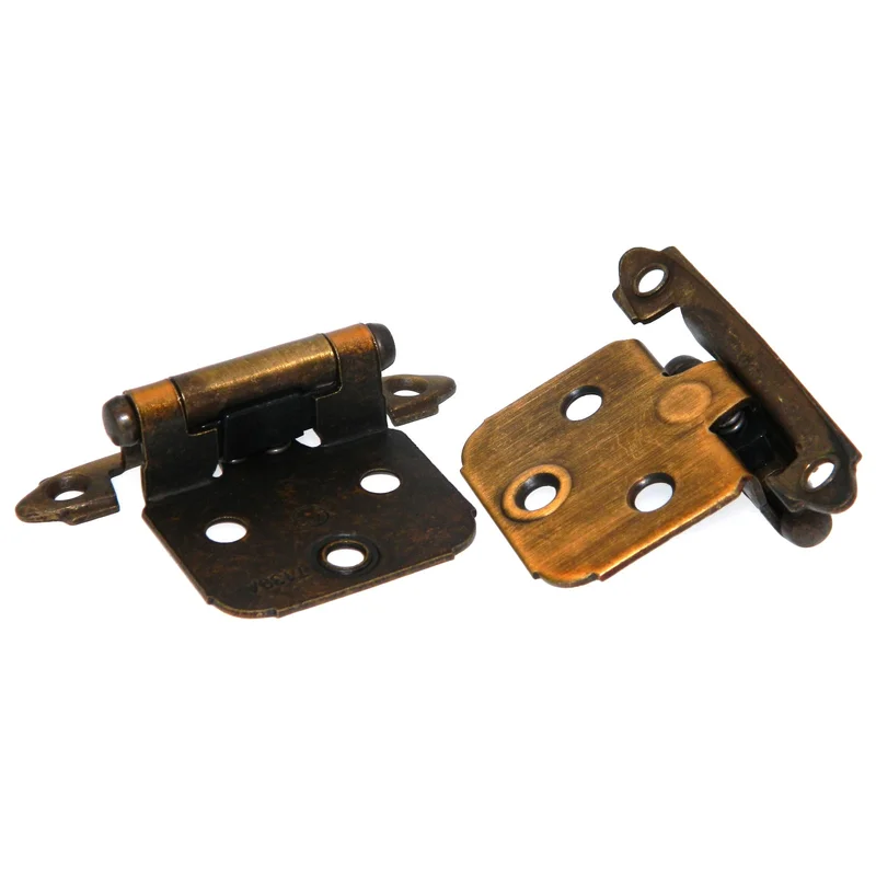 Pair Amerock Gilded Bronze Hinges Variable Overlay Self-Closing BP3429GB