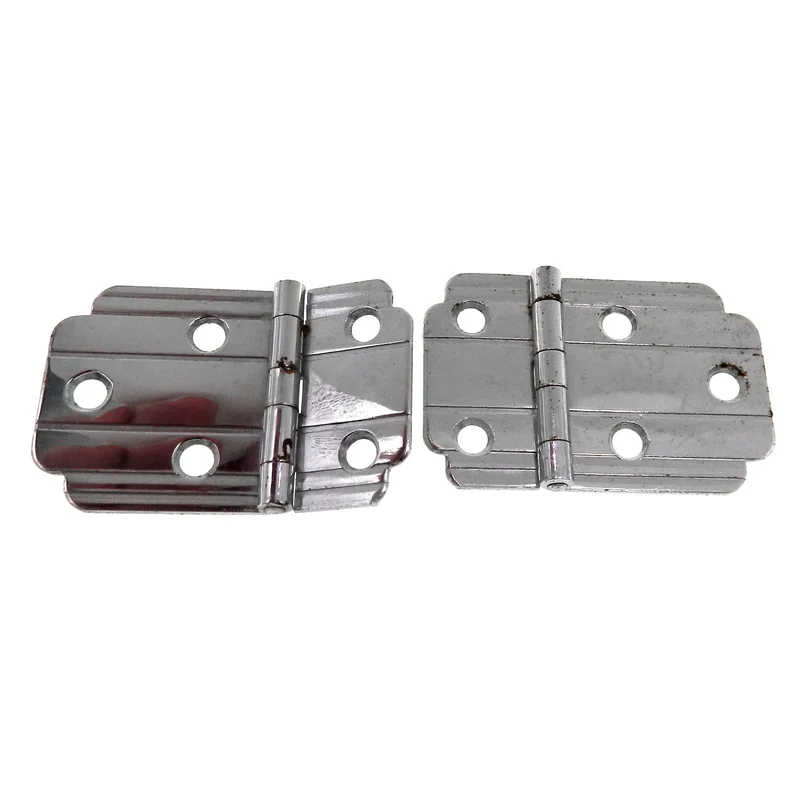 Pair Amerock Polished Chromium Flush Surface Cabinet Hinges E3066
