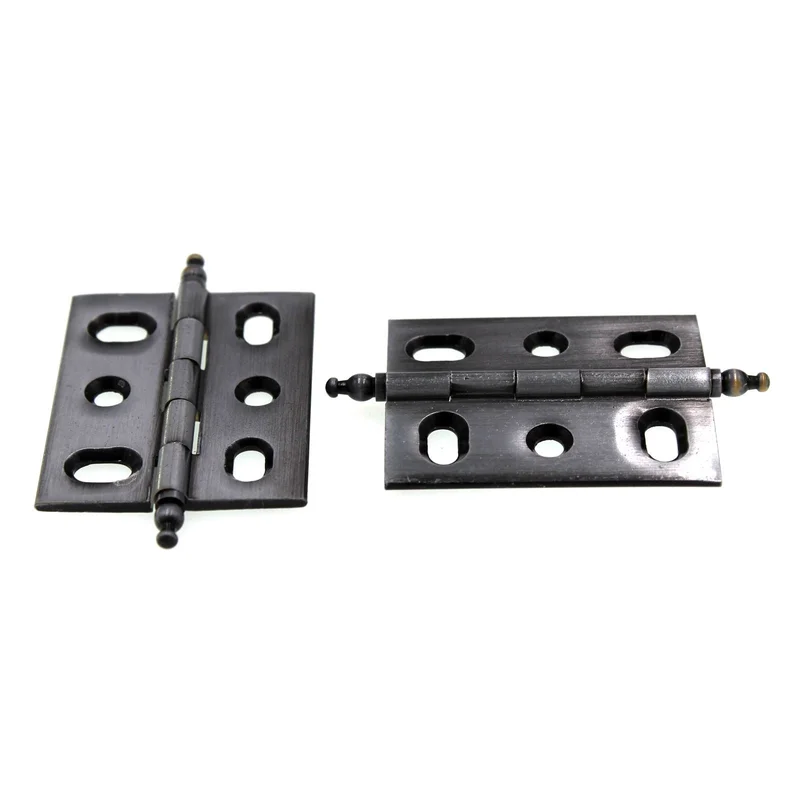 Pair Belwith Mortise 2 X 1 9/16  Inch Butt Hinges Silver Medallion P8290-SM