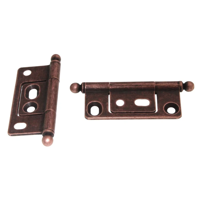 Pair Cliffside Non-Mortise Solid Brass 2" Butt Hinge Ball Tip BH2A-NM-BALL