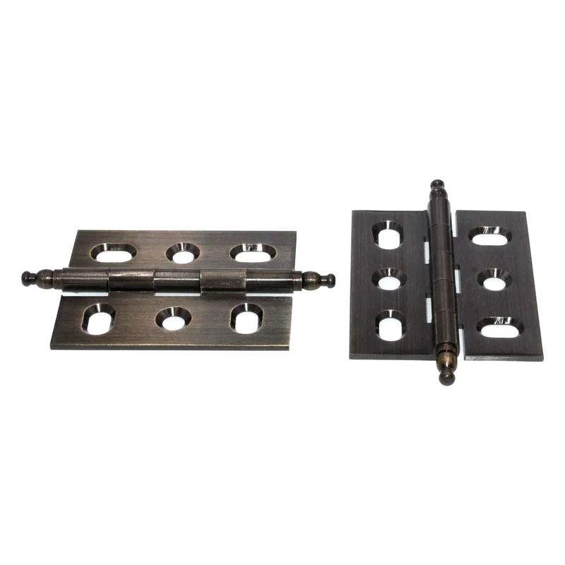 Pair Hickory Hardware Antique Brass 2 X 1 9/16  Inch Mortise Butt Hinge P8290-AB