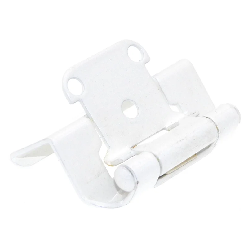 Pair Hickory Hardware White Cabinet Hinges 1/2" Overlay Full Wrap P5710F-W2