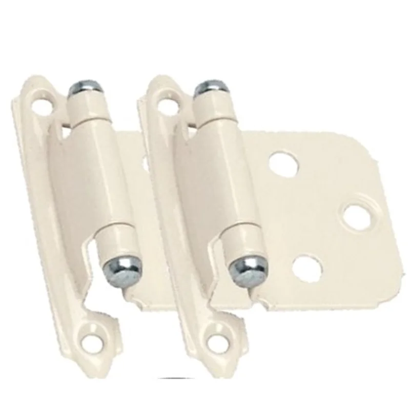 Pair of Amerock BP7139-A Almond, Chrome Self-Closing Variable Overlay Hinges