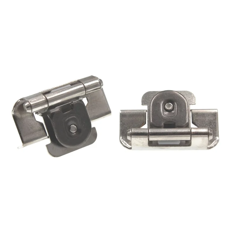 Pair of Amerock Single Demountable Cabinet Hinges 1/2" Overlay Nickel BPR871914