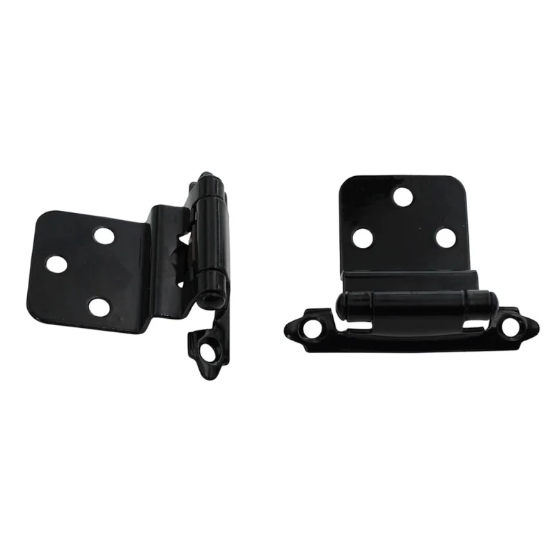 Pair of Belwith 3/8" Inset Hinges Black P50030F-22