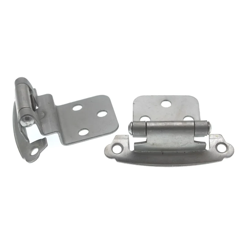 Pair of Belwith Chromolux 3/8" Inset Hinges Self-Closing P243-CLX