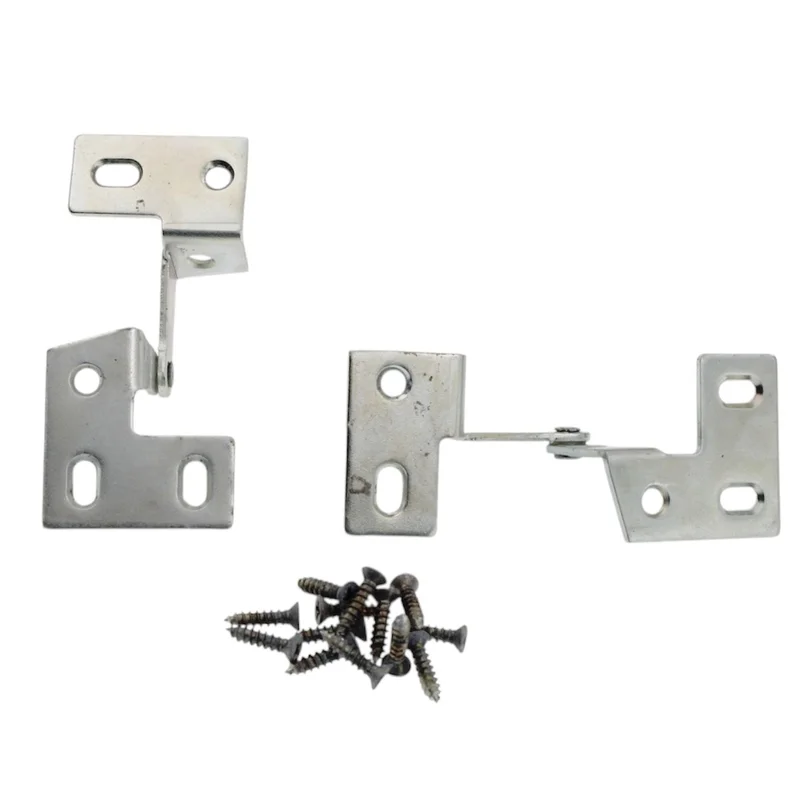 Pair of Jaybee Mfg Pivot Pin Overlay Cabinet Hinges 3/4" Frame Chrome 236-22