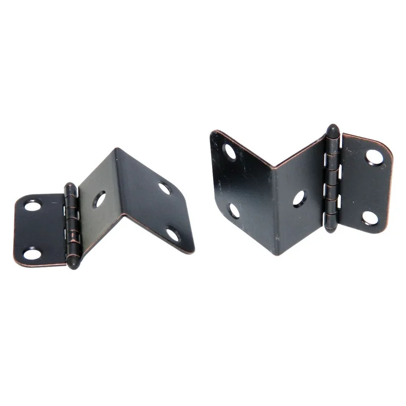 Pair of Oil-Rubbed Bronze Full 3/4" Inset Wrap Around Hinges Bullet Tip AP 938-ORB