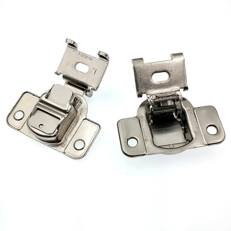 Pair Old Style Amerock 1/2" Overlay Concealed Hinges Nickel 105 deg BP2811J23-14