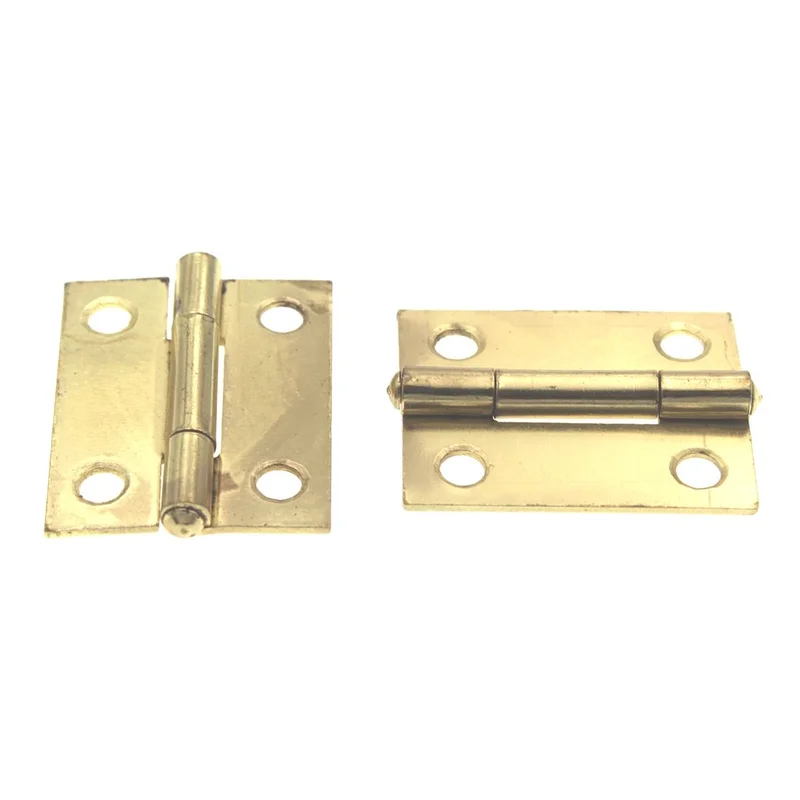 Pair Ultra Narrow Butt Hinges 1 1/2" x 1 1/4" Polished Brass 35090