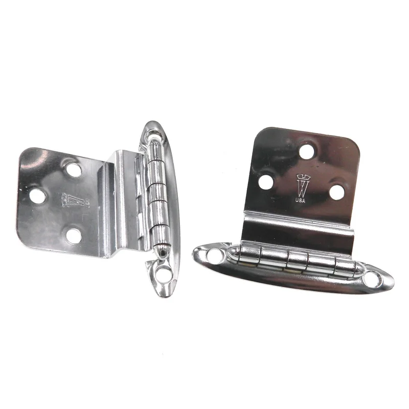 Pair Washington Steel Compatible Chrome 3/8" Inset Cabinet Hinges 1015-26