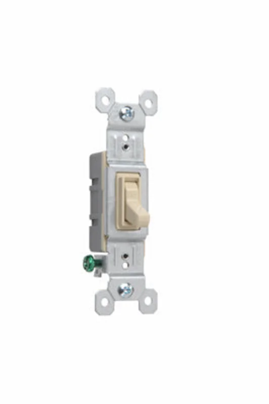 Pass & Seymour Trademaster Grounding Toggle Switch 15A/120V Ivory Ivory