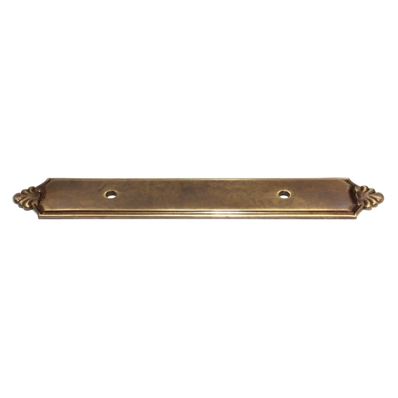 Period Brass Special Dover Antique Solid Brass 3" Ctr Handle Backplate A110