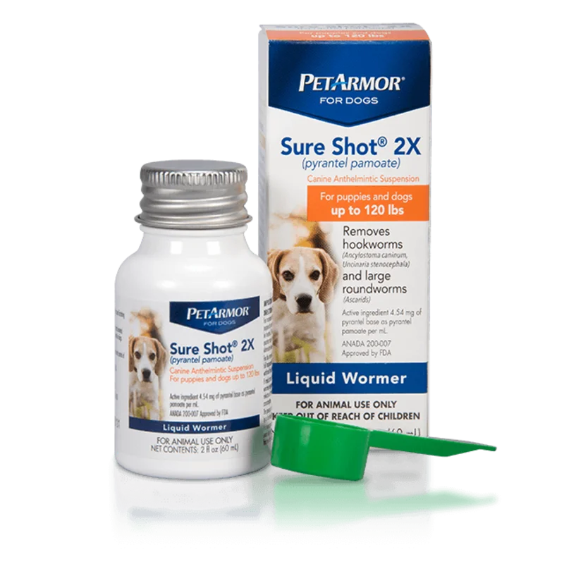 PetArmor Sure Shot 2X (pyrantel pamoate) for Dogs