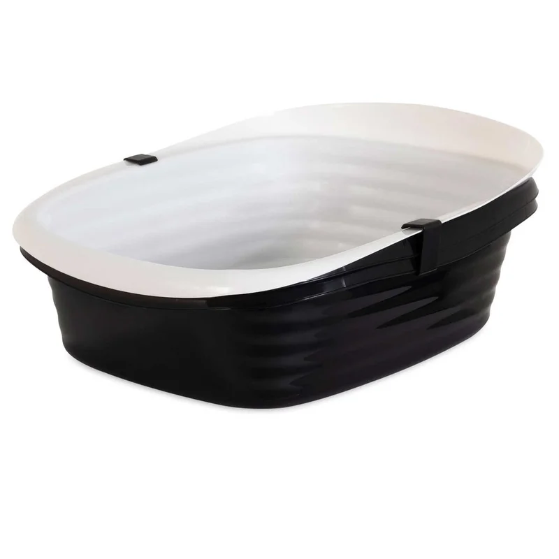 Petmate Arm & Hammer Sifting Litter Box Black and White