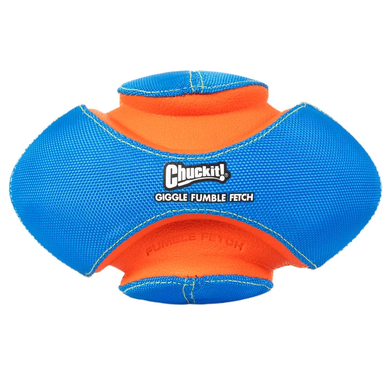 Petmate Chuckit! Giggle Fumble Fetch Dog Toy Blue Orange