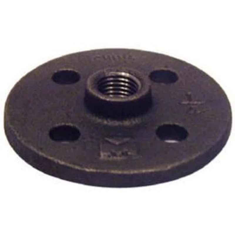 Pipe Fitting, Black Floor Flange, 3/8-In.