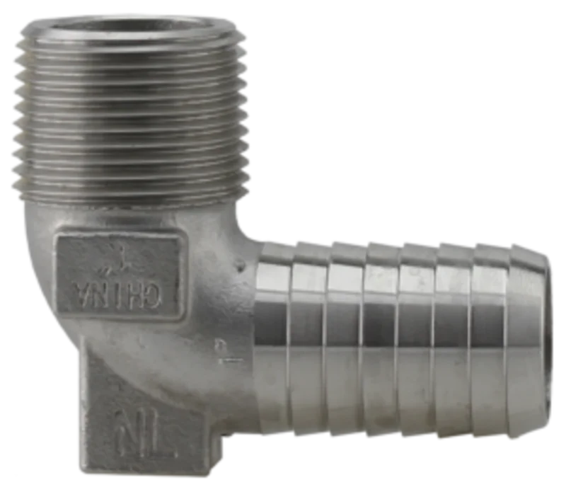 Plumbeeze Stainless Steel Hydrant Fittings MPT x Insert 90 Elbow 3/4"