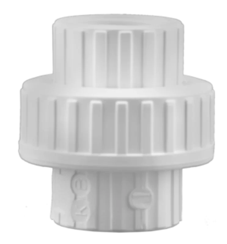 Plumbeeze White PVC Schedule 40 Fittings FPT Union 1-1/2"