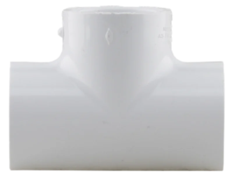 Plumbeeze White PVC Schedule 40 Fittings Slip Tee 1-1/2" x 1-1/2" x 1-1/4"