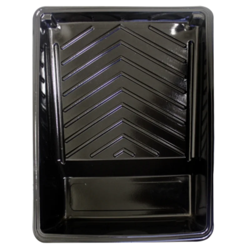Premier 2 Quart 9" Heavy-Duty Deep Well Plastic Tray Black