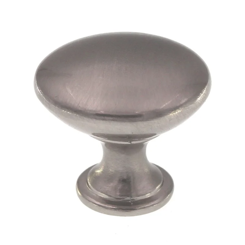 Pride Industrial 1 1/4" Mushroom Round Cabinet Knob Satin Nickel K910SN