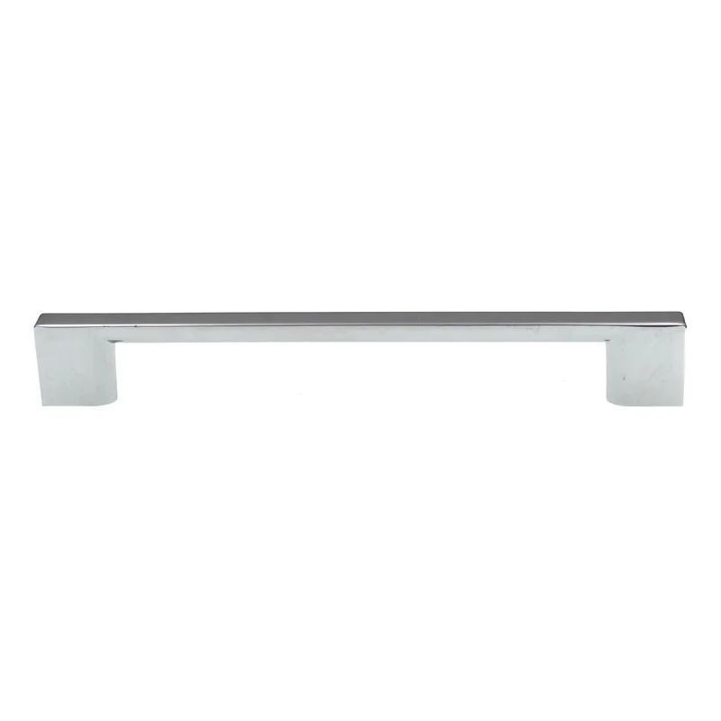 Pride Miami Square Cabinet Bar Pull 6 1/4" (160mm) Ctr Polished Chrome P83572-PC