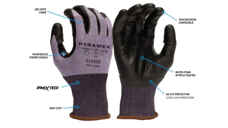 Pyramex GL620C XL Micro-Foam Nitrile A4 Cut