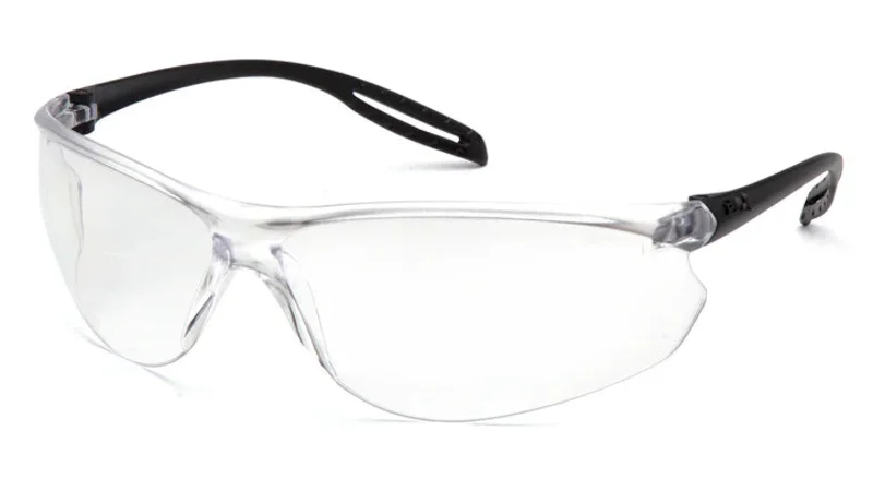 Pyramex Neshoba Safety Glasses, Black Frame, Clear Anti-Fog Lens S9710ST