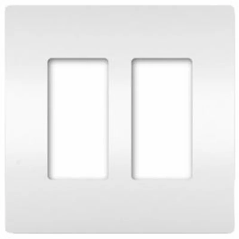 Radiant 2-Gang Plastic Wall Plate, White