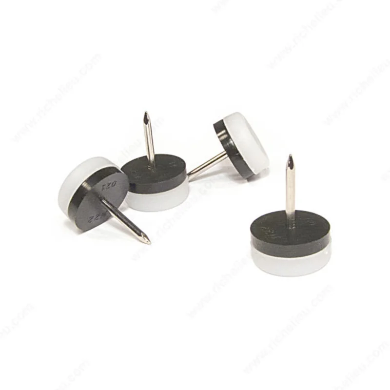 Richelieu Hardware Nail-On Glides with Cushioned Polypropylene Base